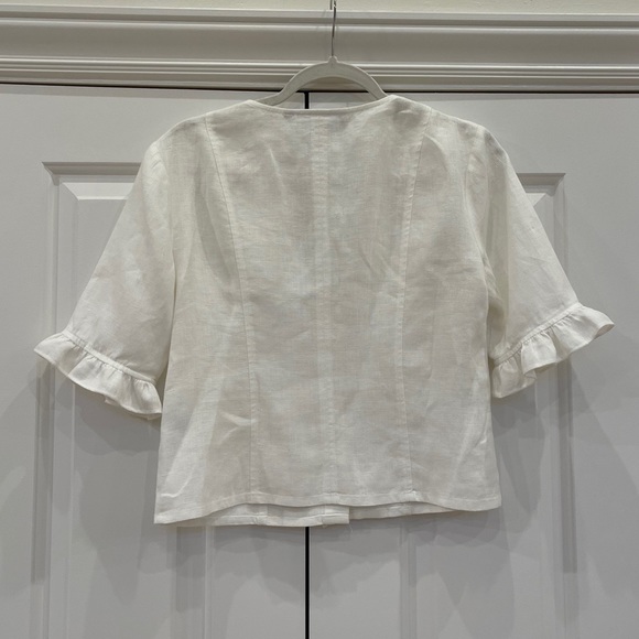 The Wolf Gang Linen Blouse with Pearl Buttons - Picture 3 of 4